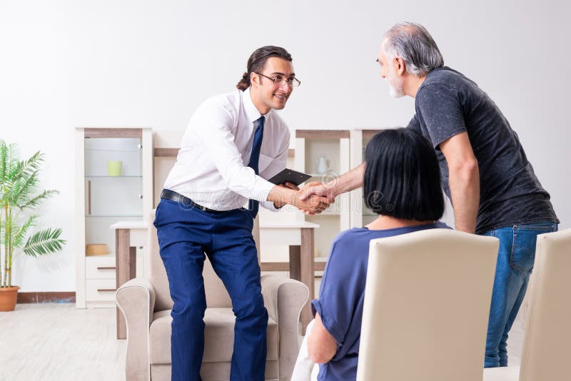 Old Couple Visiting Psychiatrist Doctor Stock Photo Image of