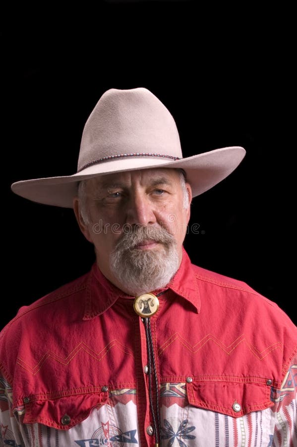 Old Cowboy looking like Buffalo Bill royalty free stock photography Old Cowboy looking like Buffalo Bill royalty free stock photography