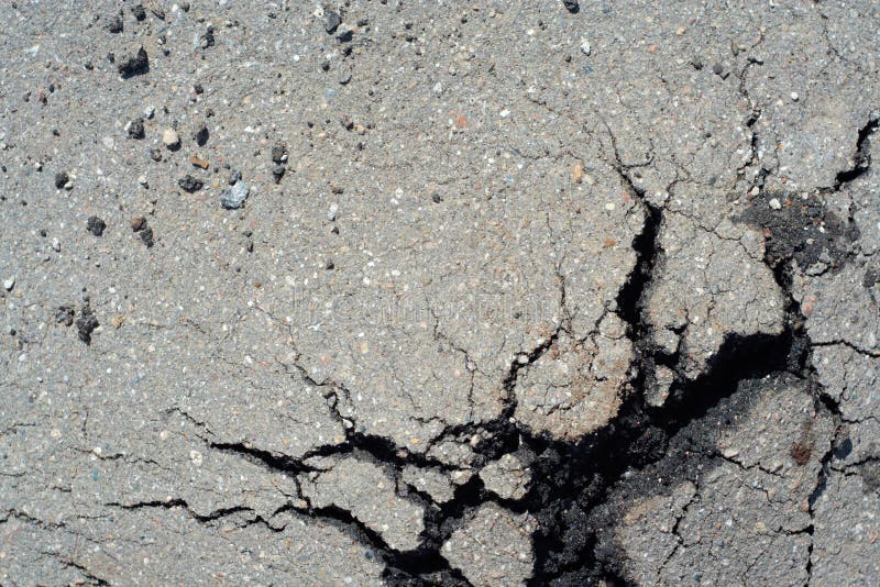 Old cracked asphalt.