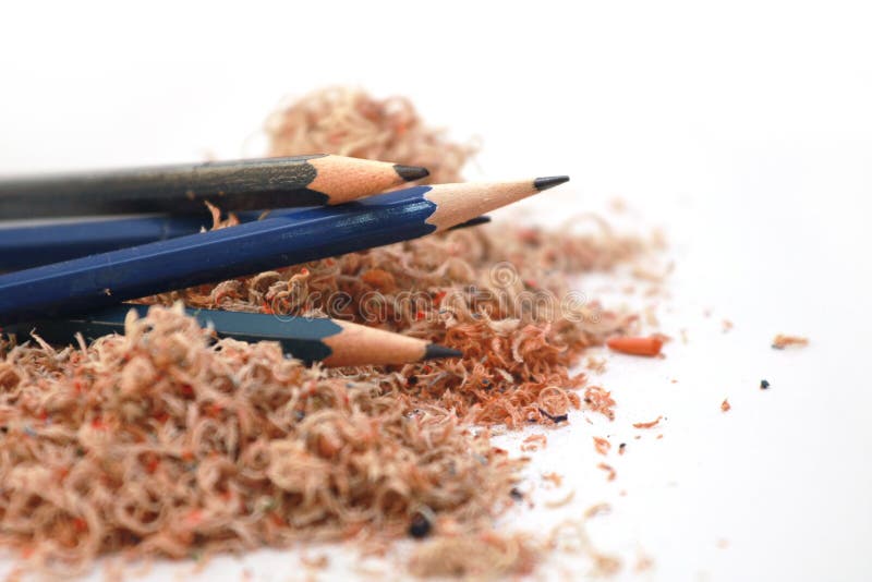 Old crayons in the chip