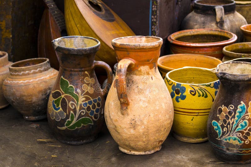 Ceramic raw pottery, clay, ceramics art concept . Ancient