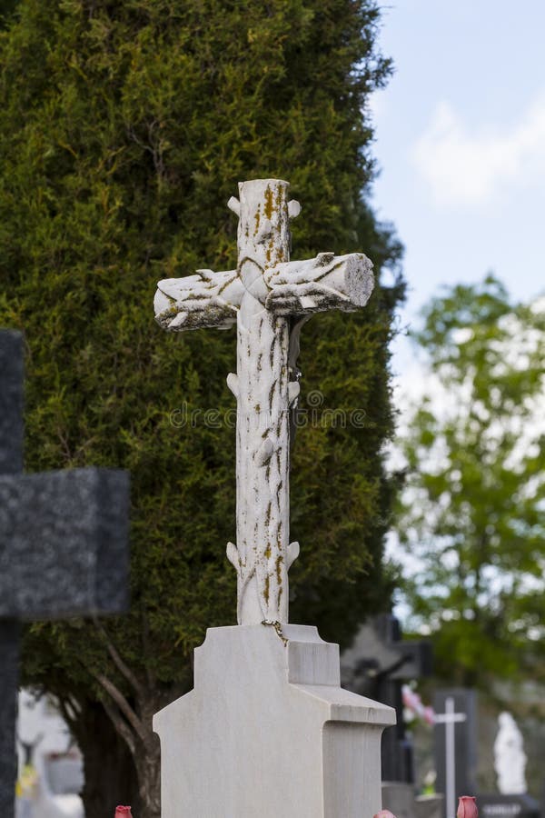 Old cross in a cemetery stock image. Image of national - 39401305