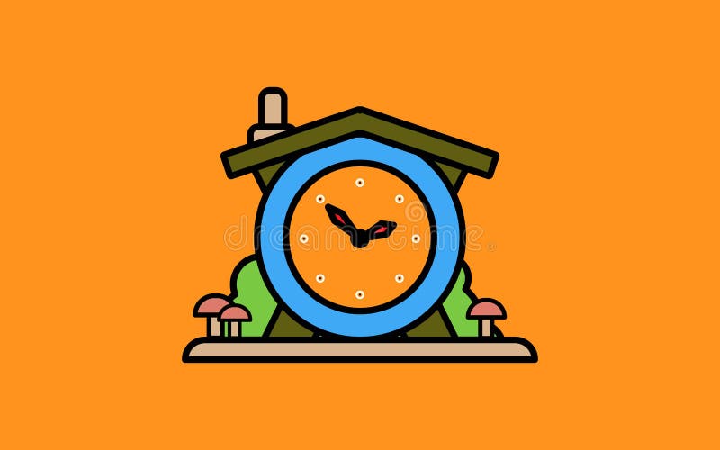 Old Cuckoo Clock. Vector Cartoon Illustration of Wooden Grandfather Wall  Clock with Gold Pendulum and Cabin for Bird Stock Vector - Illustration of  flat, cuckoo: 204597024