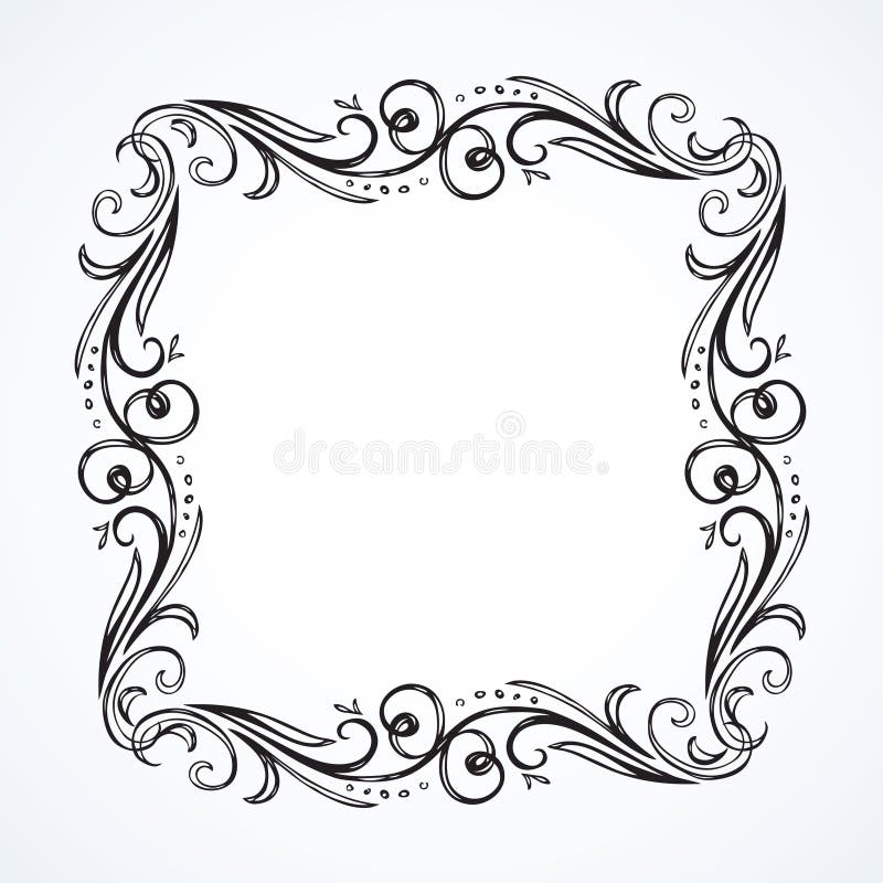 Vignette Vector Drawing Stock Vector Illustration Of