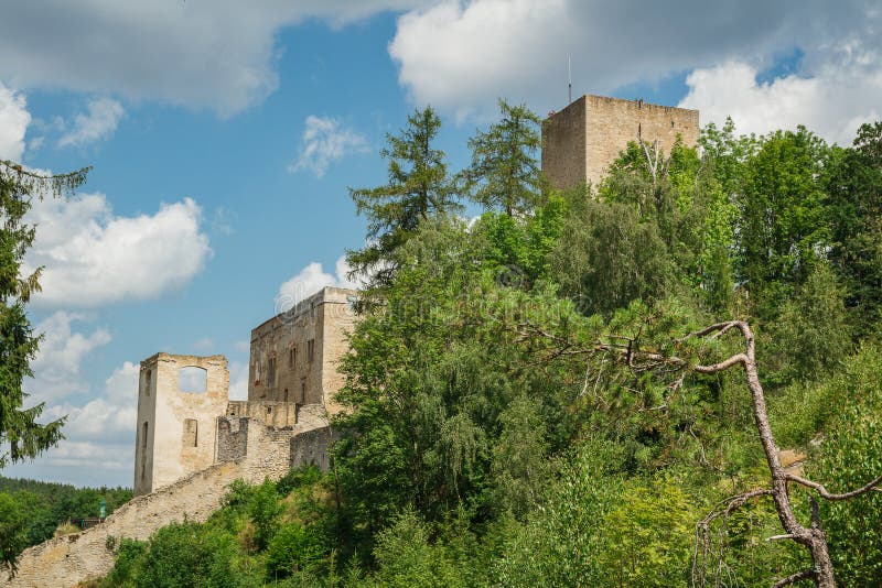 Old czech castle Landstejn, Czech republic royalty free stock photography Old czech castle Landstejn, Czech republic royalty free stock photography