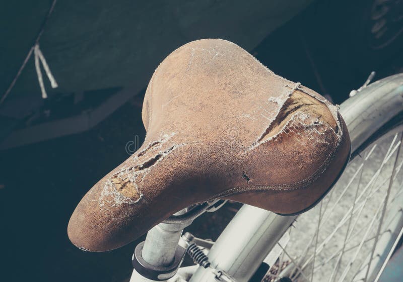 Torn bicycle seat stock photo. Image of saddle, lacked 98905510