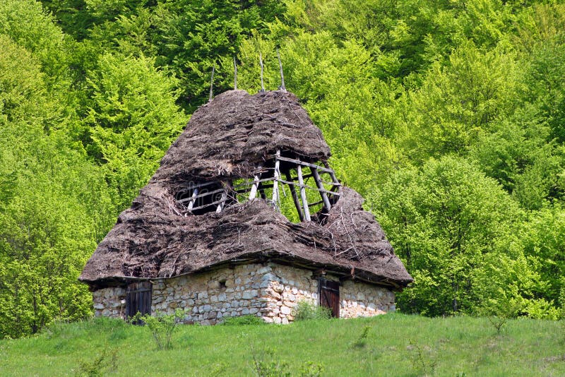 Old Damaged Traditional House in Mountains Stock Photo Image of