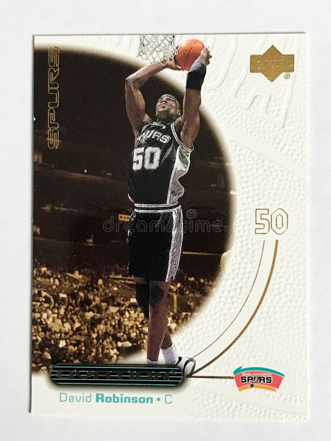 Old 2000 David Robinson Upperdeck Basketball Card Editorial Photo