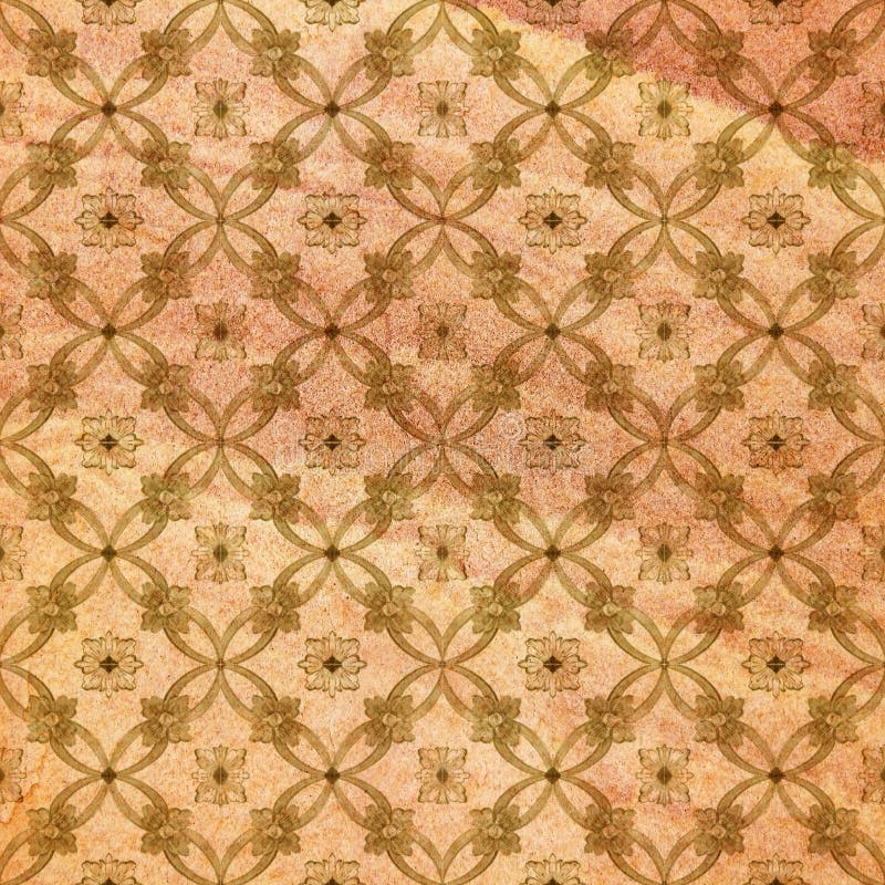 Old decorative sandstone tile background patterns stock photos