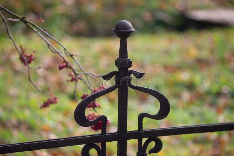 Old Decorative Wrought Iron Fence Stock Image Image of ornamental
