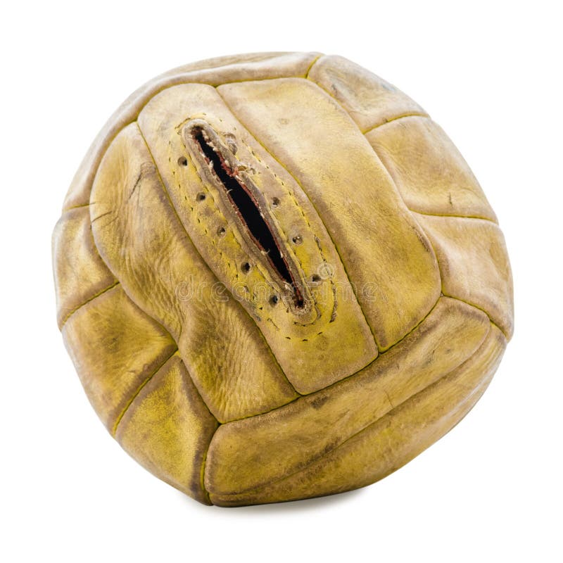 Old deflated soccer ball stock photo. Image of rough 14640184