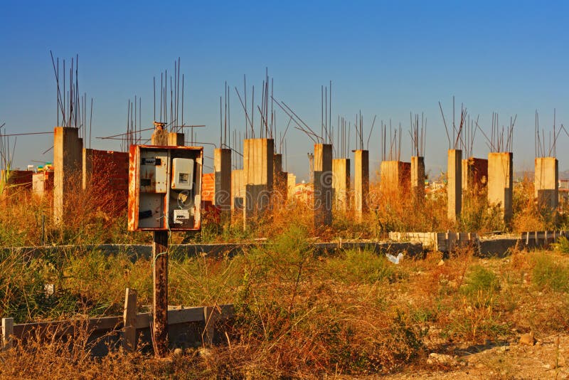 Old deserted building site