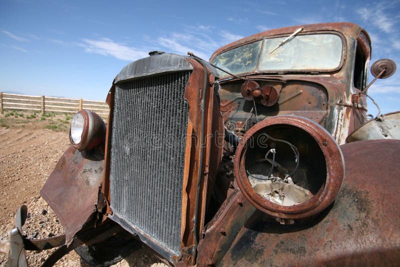 Old Destroy Abandoned American Car, USA Stock Image Image of