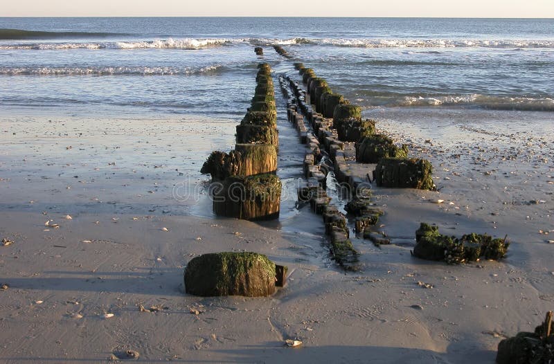 Old destroyed pier at Atlantic City