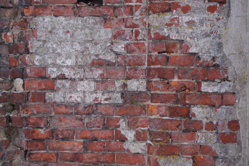 Old Dilapidated Red Brick Wall Stock Photo Image of wallpaper