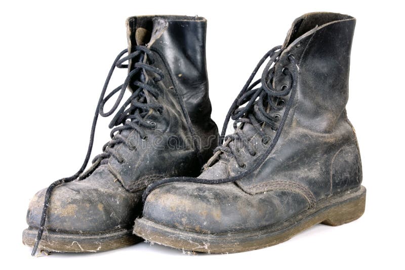 Old dirty boots stock image. Image of boots, leather - 10404049