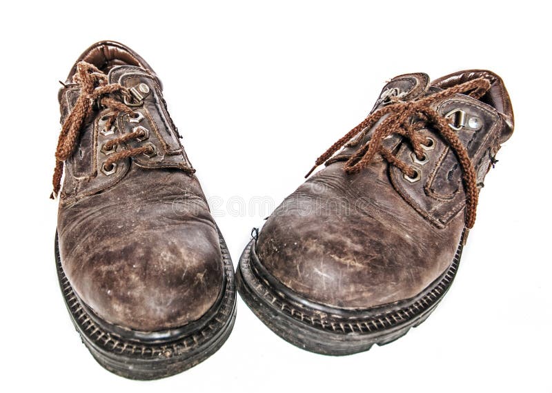 Old red dirty boots stock photo. Image of shoe, leather - 32957608