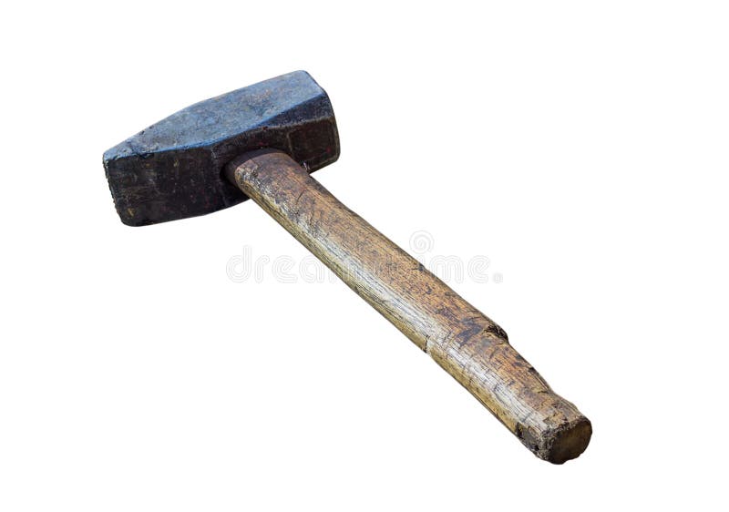 Old and dirty hammer royalty free stock image