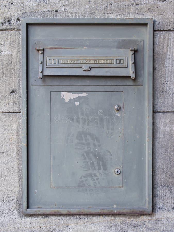 Old german letterbox stock image. Image of shut, post 5624785