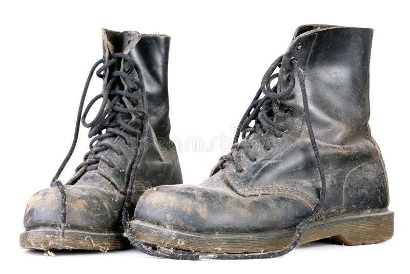 Dirty work boots stock photo. Image of shoes, renovations - 2592502