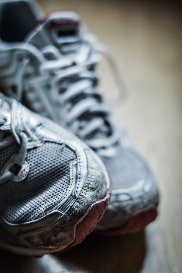 Old Dirty Sneakers Close Up, Selective Focus Stock Image - Image of ...