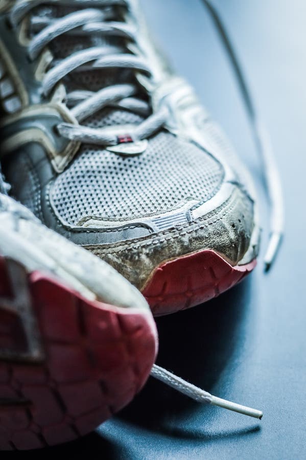 Old Dirty Sneakers Close Up, Selective Focus Stock Image - Image of ...