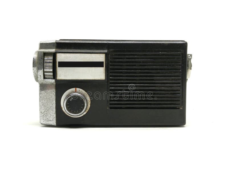 Vintage Black Portable Transistor Radio Isolated on White Backgr Stock  Photo by ©Qingwa 7896816