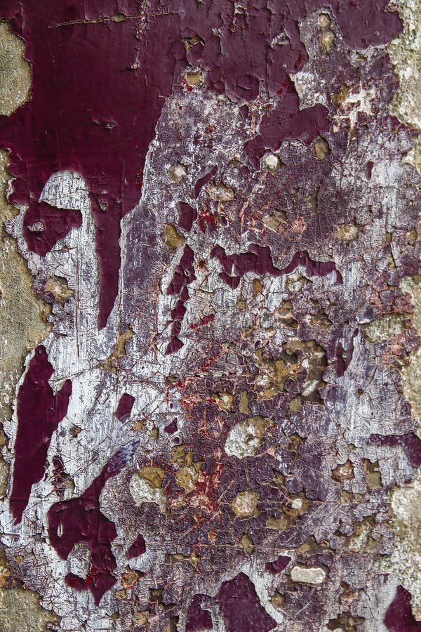 Old distressed wall with peeling plaster stock image