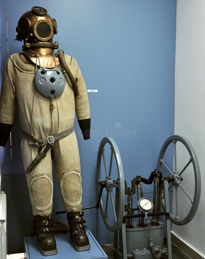 Old Diver S Suit in a Museum Editorial Stock Photo Image of equipment