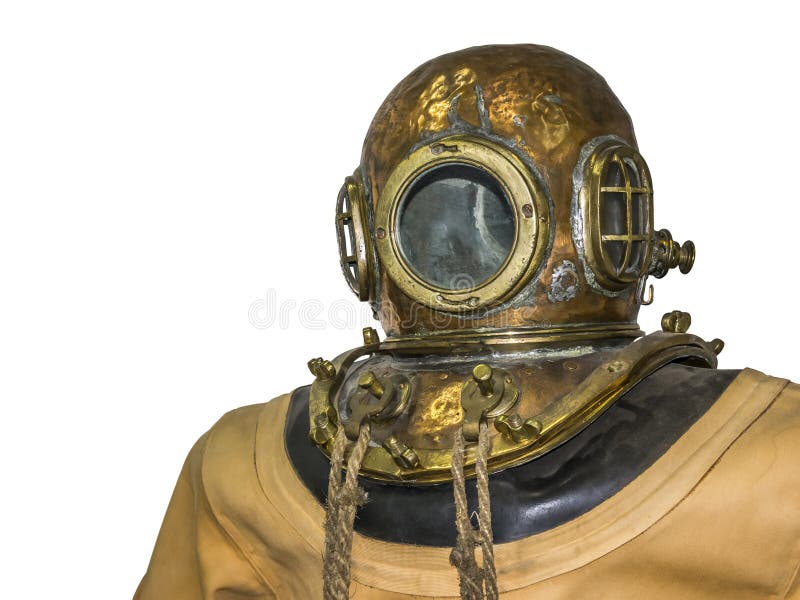 Old diving suit stock image. Image of brass, dive, gear 27655525