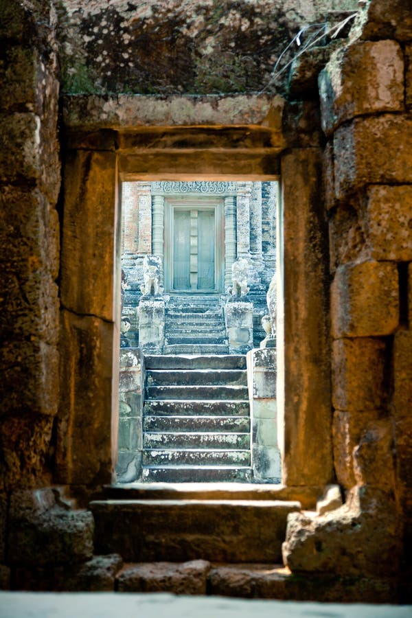 Old door at Angkor Wat, Cambodia