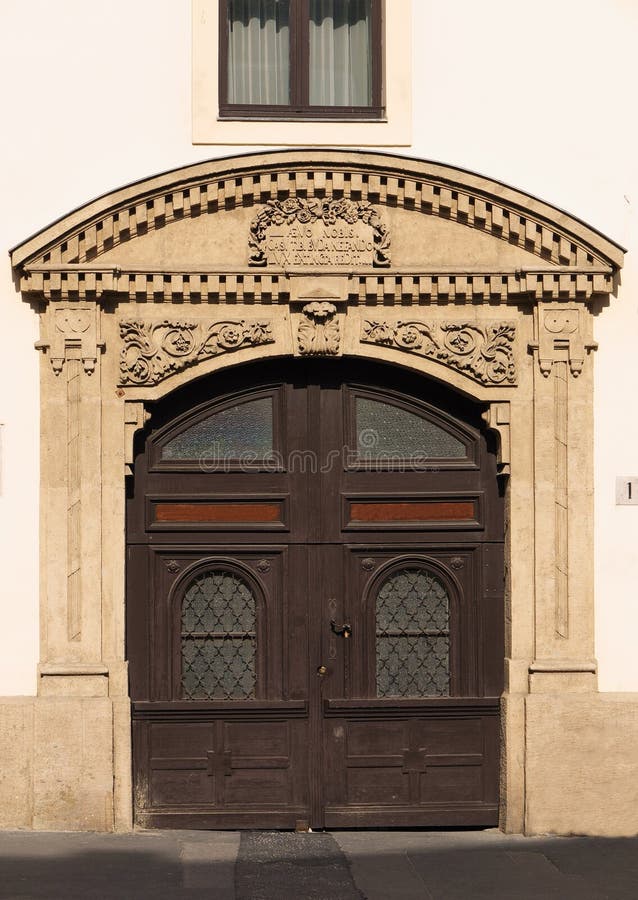 Wooden Door Frame with Beautiful Carving Designs Stock Image - Image of ...