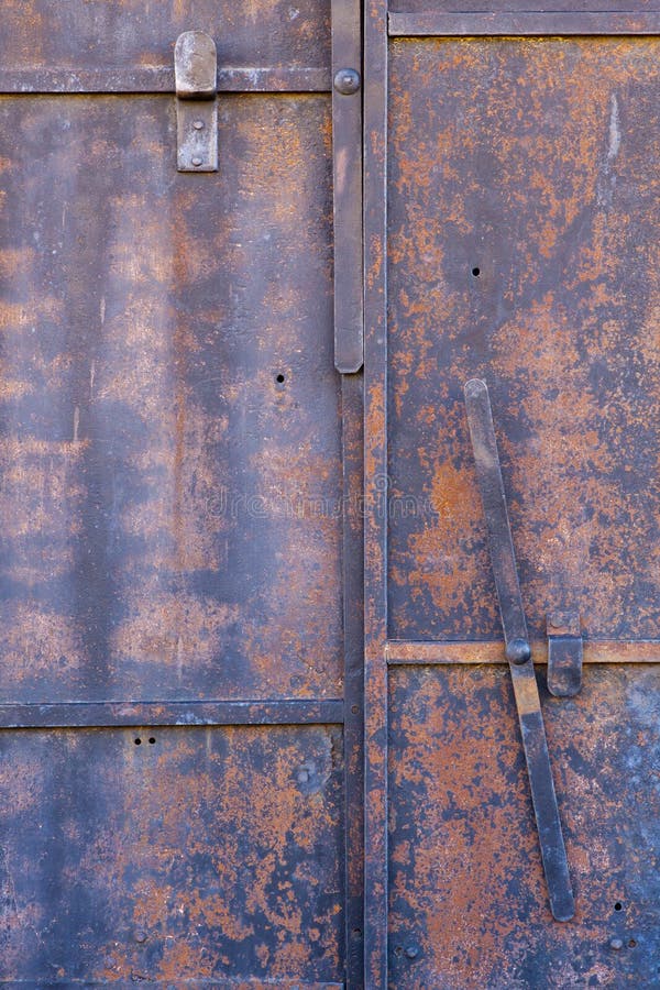 Vintage Garage Door with Peeling Red Paint Stock Image Image of crack