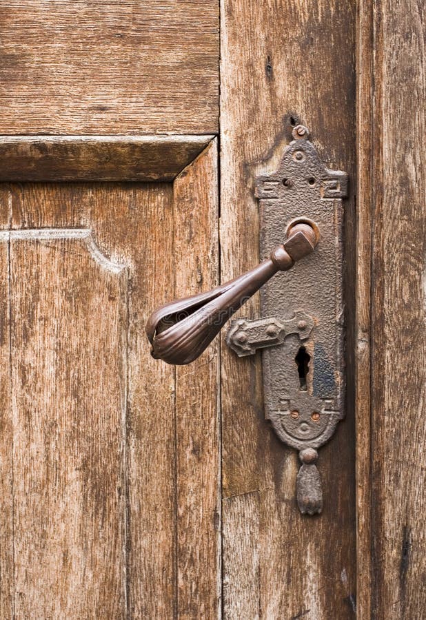 Old door knob stock photo. Image of brown, keyhole, knob 5020294