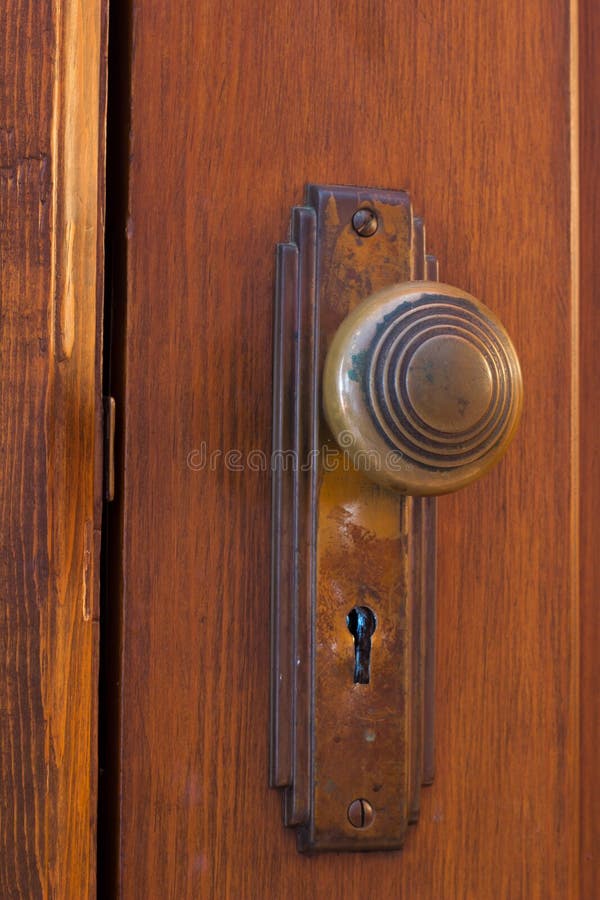 Up Close Image of N Antique Door Knob Stock Image - Image of doorway ...