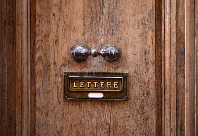 Old Door And Letterbox