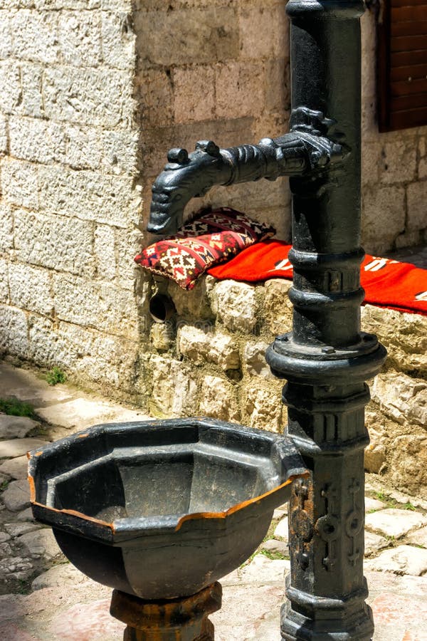 Drinking Water Tap in Kotor, Montenegro stock photo Drinking Water Tap in Kotor, Montenegro stock photo