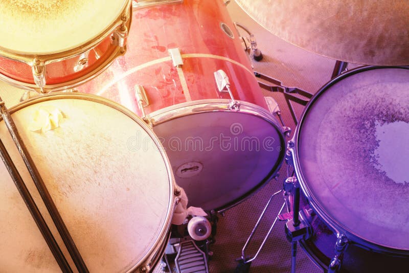 Old Drum Kit stock image. Image of instrument, rhythm 127094981