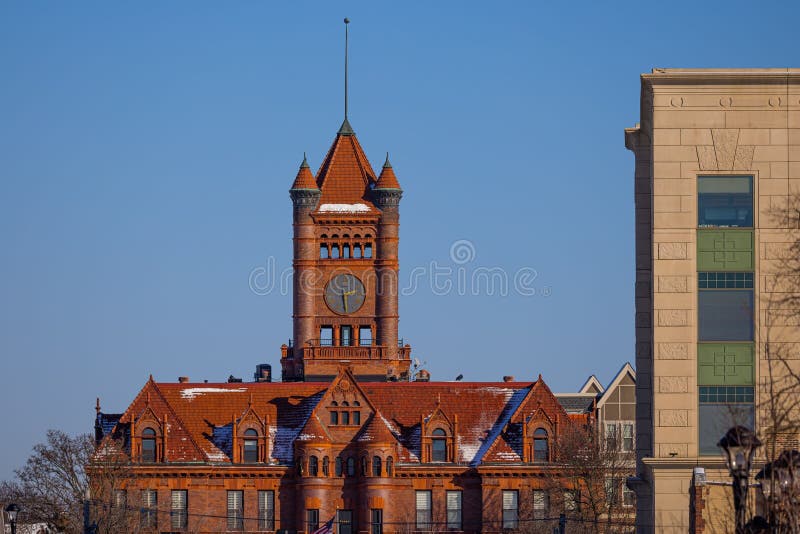 Old DuPage County Courthouse in Wheaton, Illinois Stock Photo Image