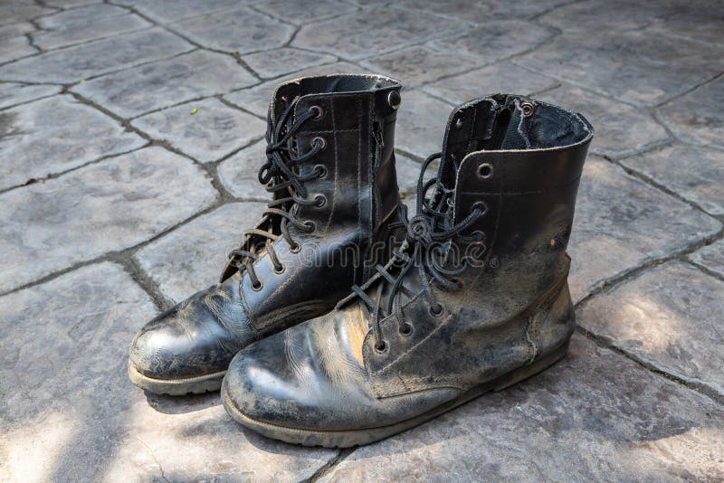 Old combat boot stock photo. Image of dirty, background - 181856544