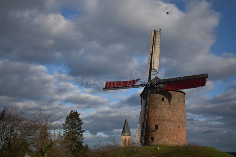 Old Dutch mill 10 stock photos