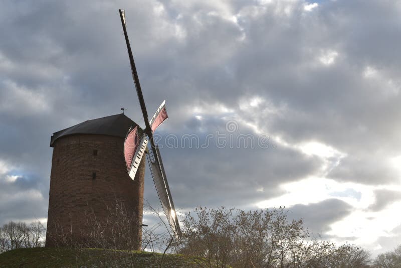 Old Dutch mill 19 stock photography
