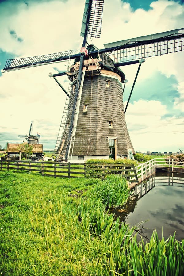 Old dutch windmill stock photo. Image of holland, countryside 24700664