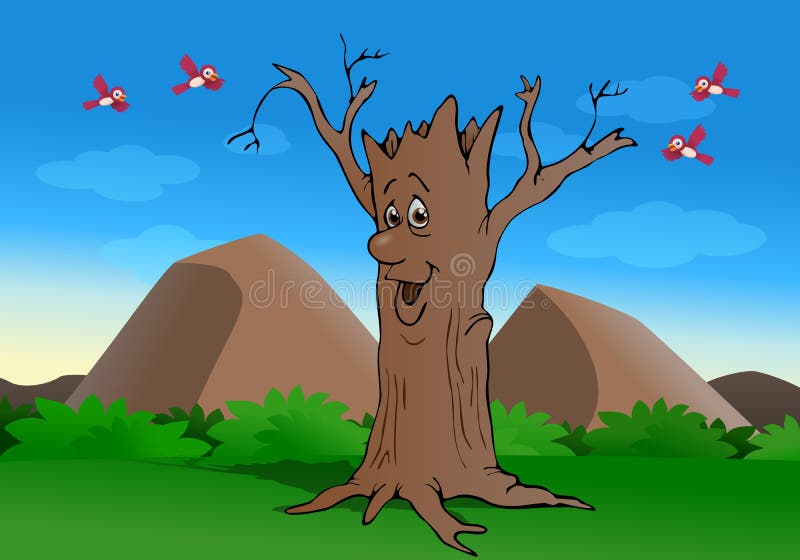 Old dying tree stock illustration. Illustration of landscaped 28195255