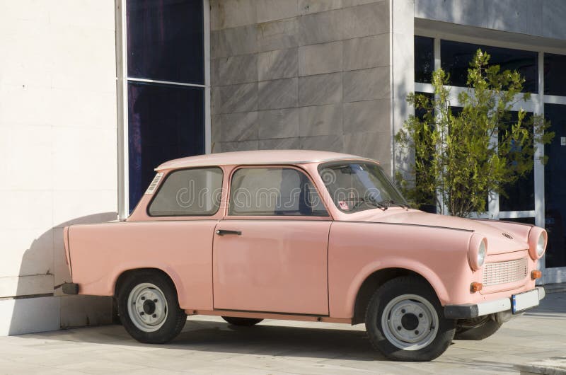 Old East German pink car royalty free stock images Old East German pink car royalty free stock images