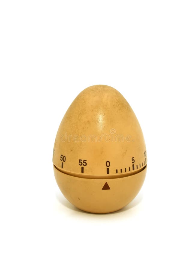 Old egg timer isolated on a white