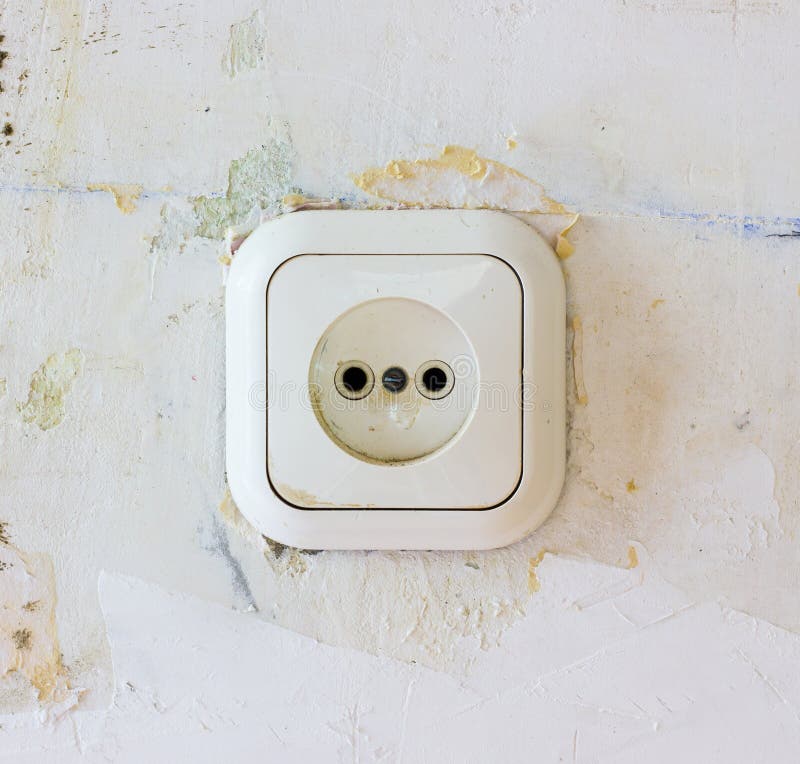Old electrical outlet. stock photo. Image of design, outlet 93821554