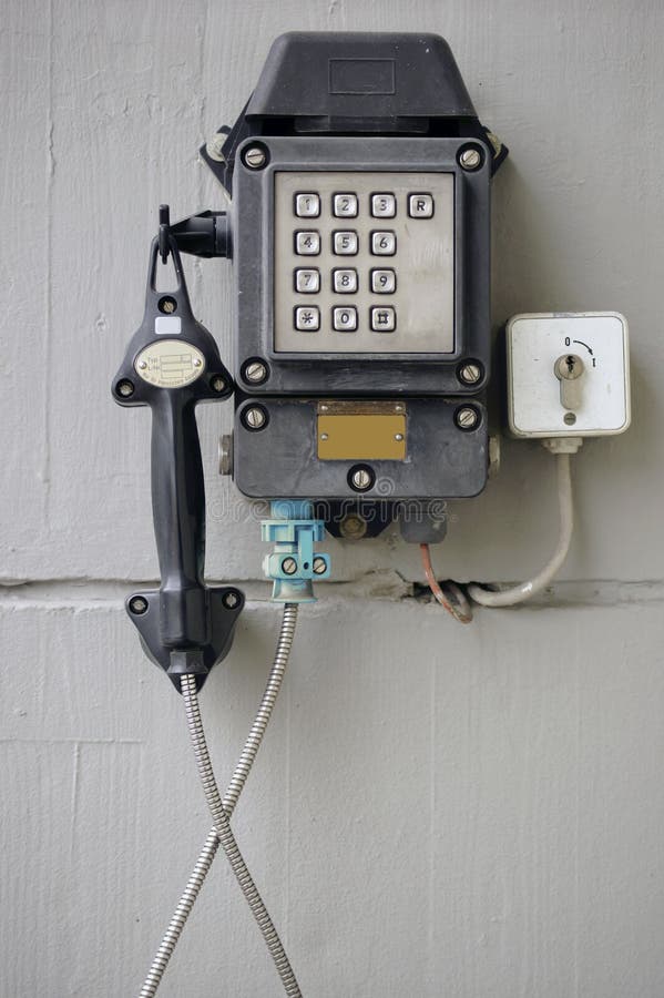 Old emergency phone stock photo. Image of communication 53434862