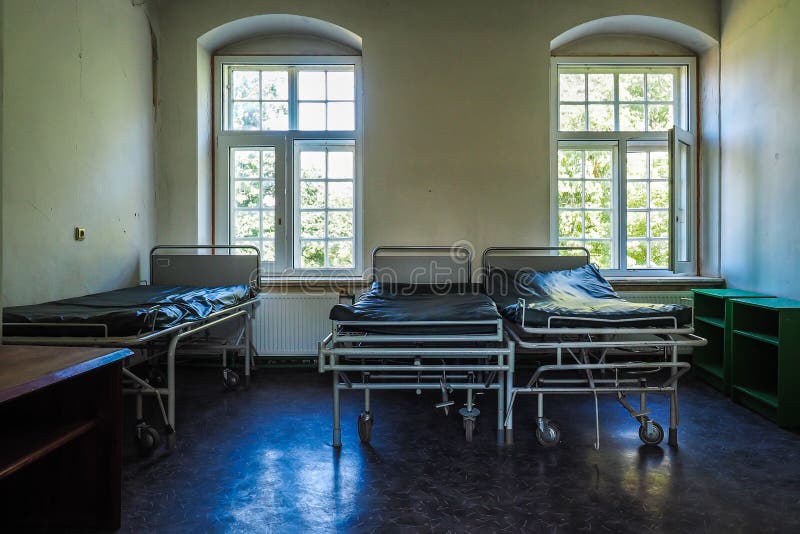 Old Empty Hospital Beds, Shady Hospital Stock Image Image of interior
