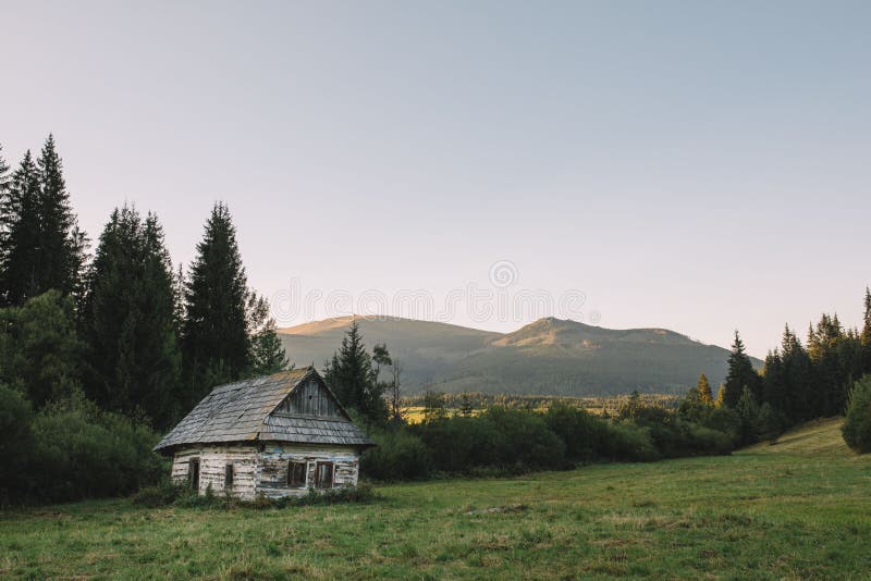 Old empty house in natianol park low tatras